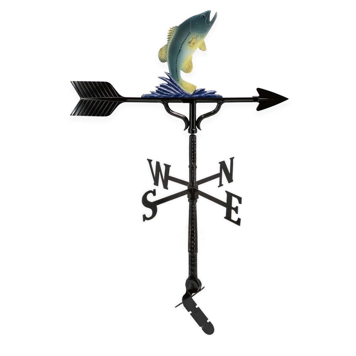 Montague Metal Products Aluminum Bass Weathervane - Deluxe, Gold