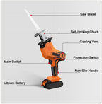 Electric Butchers Cordless Bone Saw Machine, 4000mah Professional Electric Butchers Saw, Handheld Bone Saw Machine for Meat Pork Fish Ribs,1x4000mah