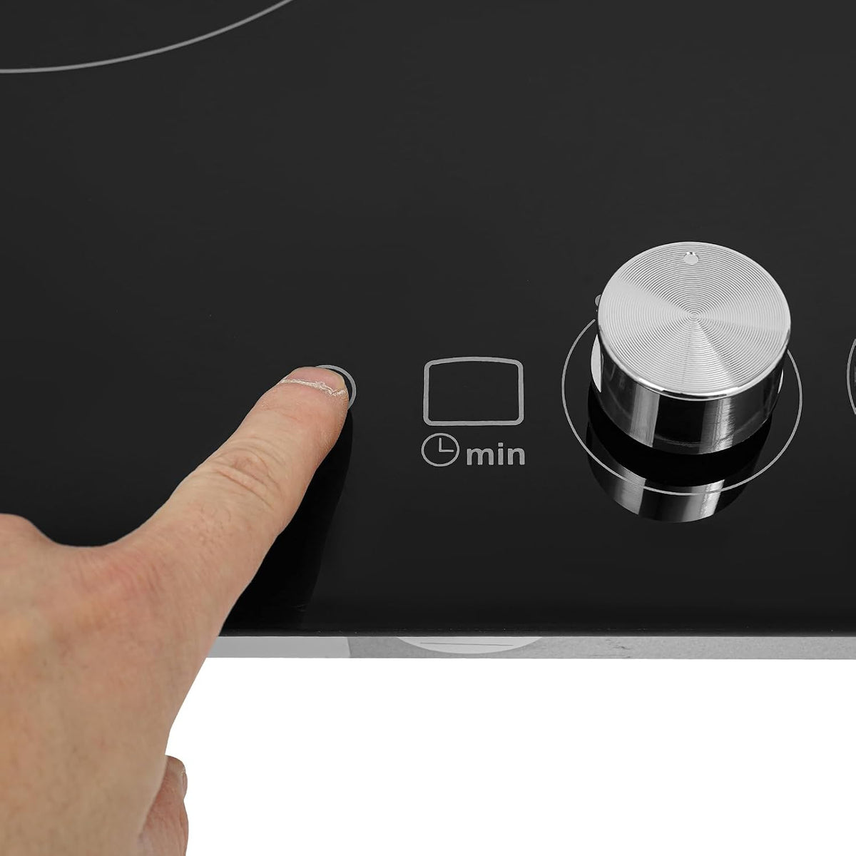 4 Burners Electric Cooktop, 30 Inch 3700W Electric Ceramic Cooktop Built-in Electric Stove Top with 5 Heating Levels, Kid Safety Lock and Timer, 110V for Hard Wire (No Plug)