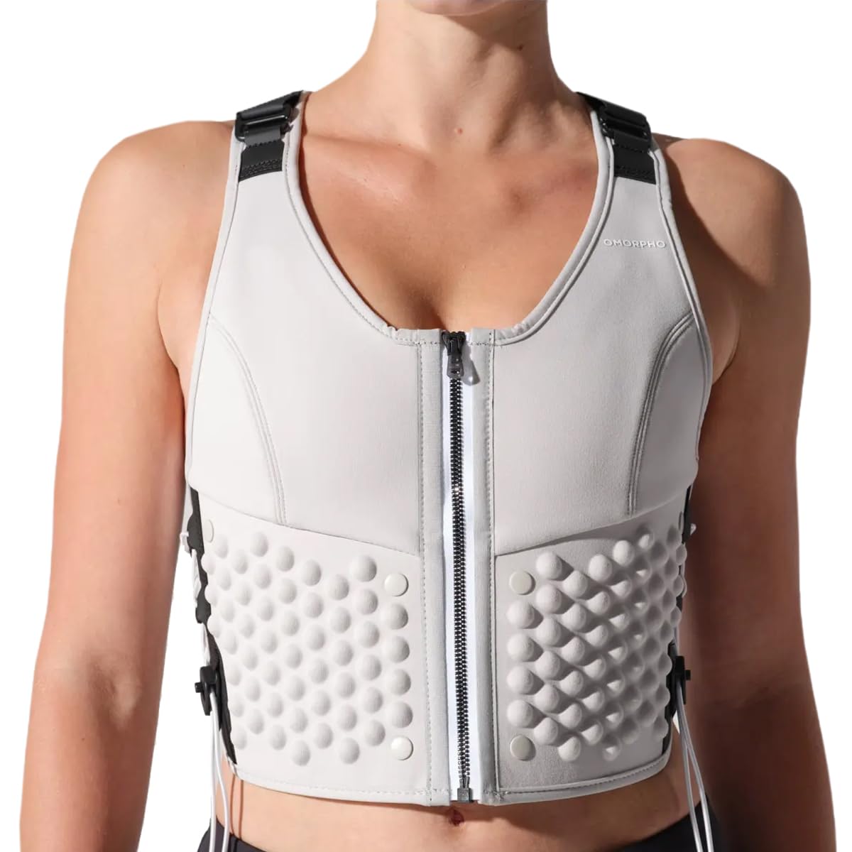 OMORPHO Women’s G-Vest Icon, 6 lb (up to 12 lb with optional G-Pack, sold separately), low-profile, fully adjustable comfort fit for hiking, walking, running, and training.