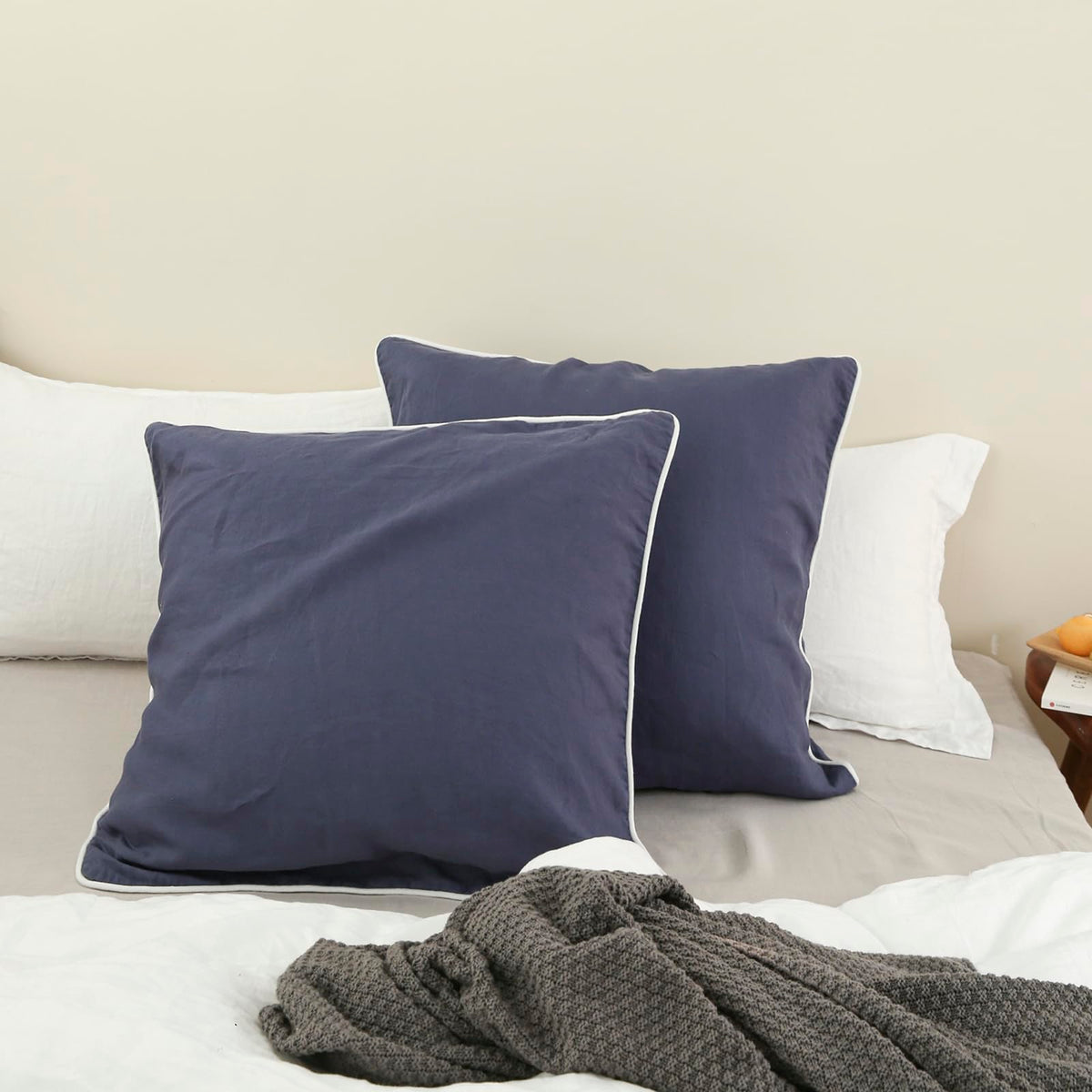 Simple&Opulence 100% Linen Duvet Cover Set, 3 PCS Natural French Flax Linen Duvet Cover King Size, Breathable Soft Comfy Linen Bedding Comforter Cover with 2 Pillowcases(Linen, 104"x92")