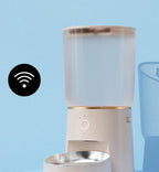 Smart Pet Feeder with 360° Lock Freshness, Voice Command, and 4.2L Capacity - Timed Cat Feeder for Dry Food, Auto Feeder for Cats, and Dog Food Dispenser (Touch-WiFi-Brown)