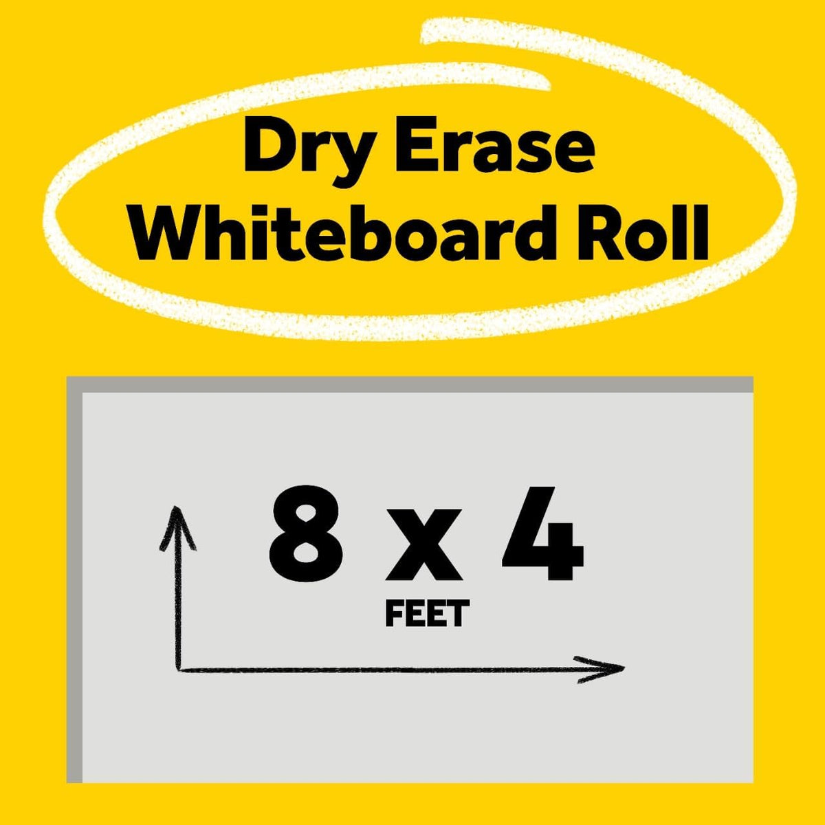 Post-it Dry Erase Whiteboard Film Surface for Walls, Doors, Tables, Chalkboards, Whiteboards, and More, Removable, Stain-Proof, Easy Installation, 8 x 4 ft Roll (DEF8x4)
