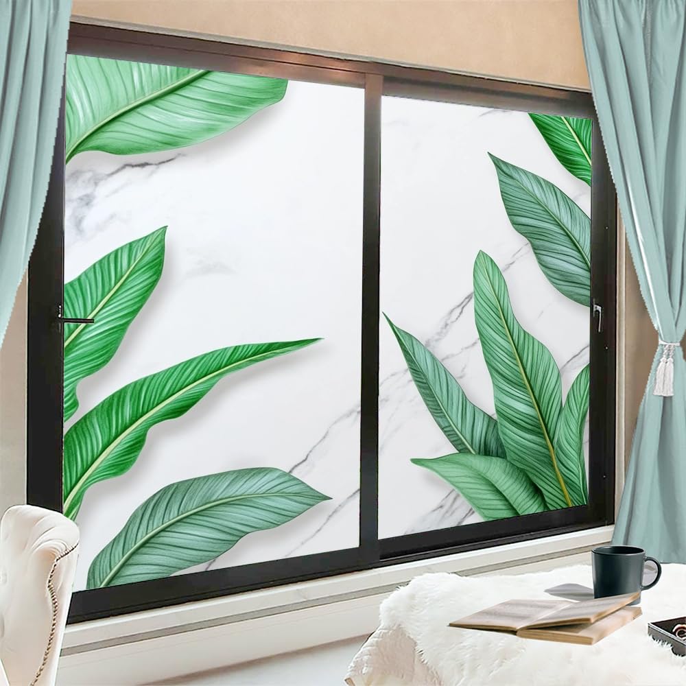 Colorful Cherry Blossoms Privacy Window Film 35.4Wx63L inch x 2pcs