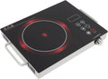 5 Burner Electric Stove Top Countertop, 110V 4800W 35.5" Built-in Electric Radiant Cook Top with Knob Control, 5 Power Levels, Automatic Shutdown,Hard Wire, No Plug