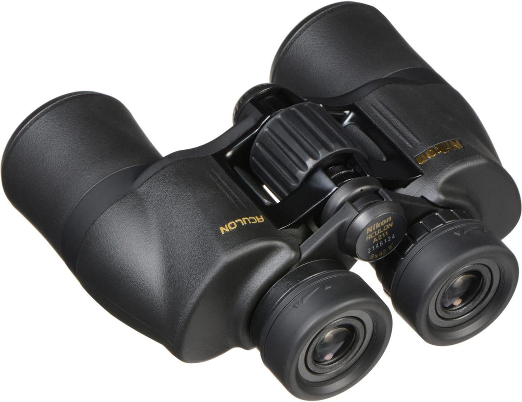 Nikon ACULON A211 8x42 Binocular | Multilayer coating, Porro prism Binocular with turn and slide eyecups, Tripod Adaptable | Official Nikon USA Model