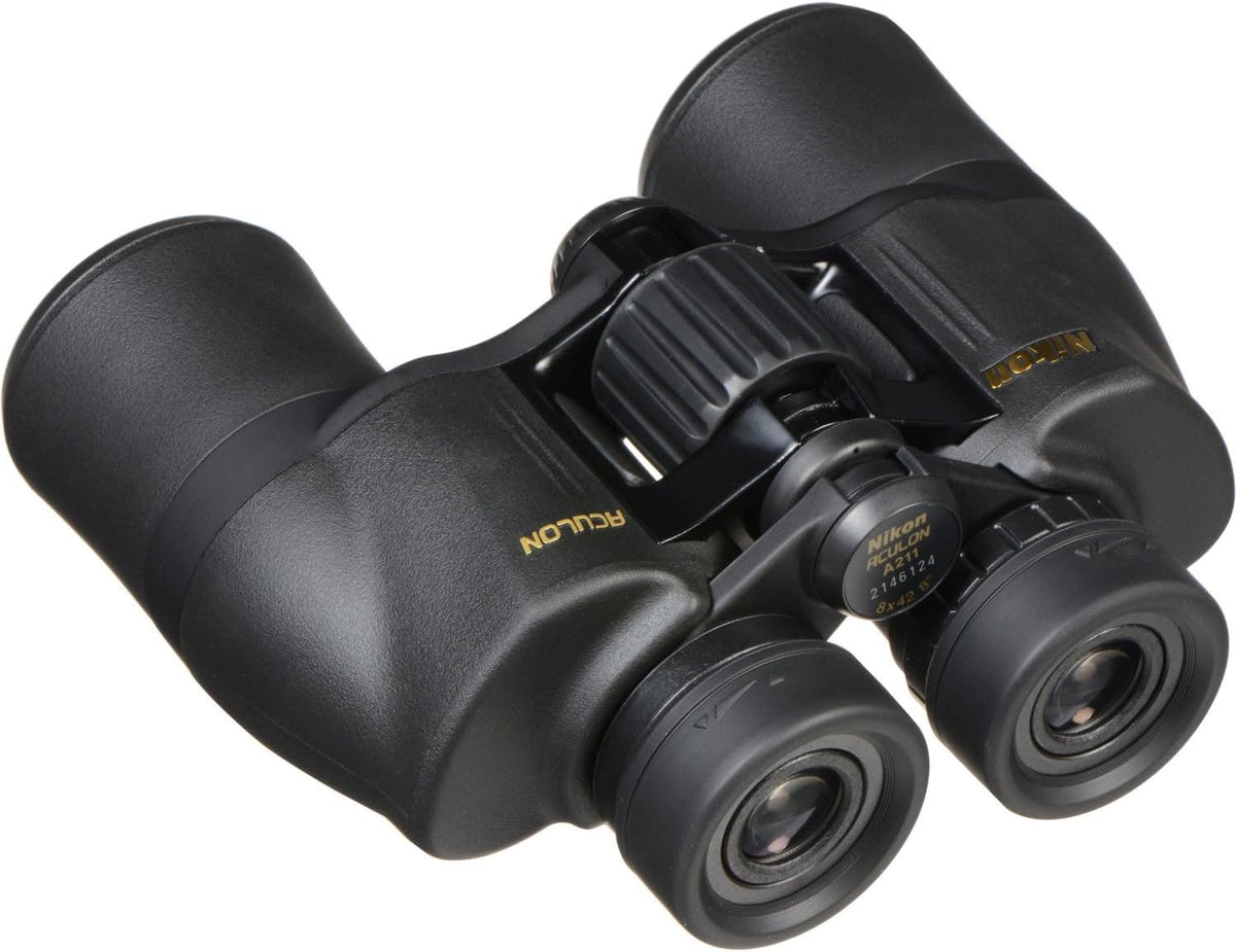 Nikon ACULON A211 8x42 Binocular | Multilayer coating, Porro prism Binocular with turn and slide eyecups, Tripod Adaptable | Official Nikon USA Model