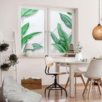 Modern Marble Leaves Frosted Stained Glass Window Film