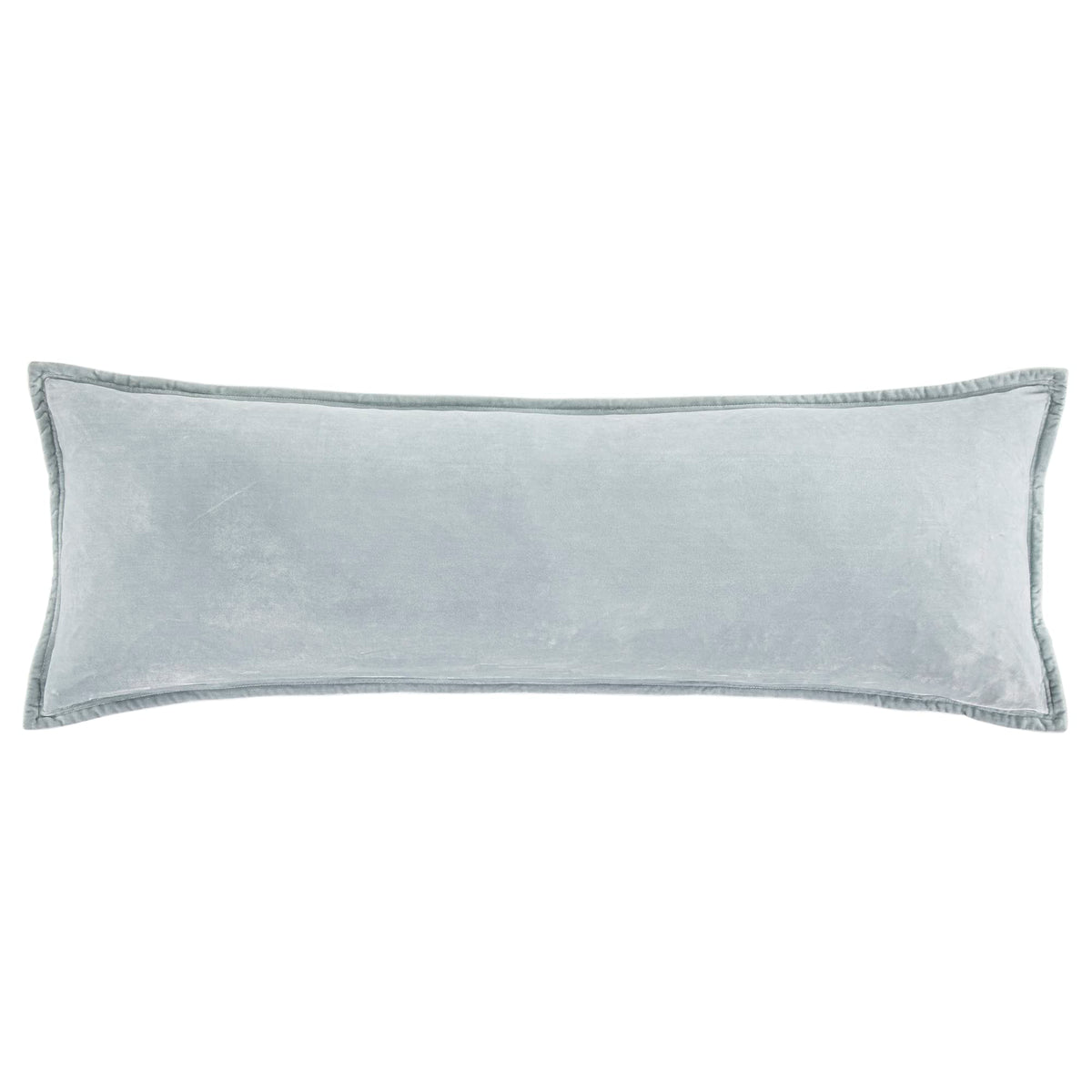 HiEnd Accents Stella Faux Silk Velvet Green Ochre Long Lumbar Pillow