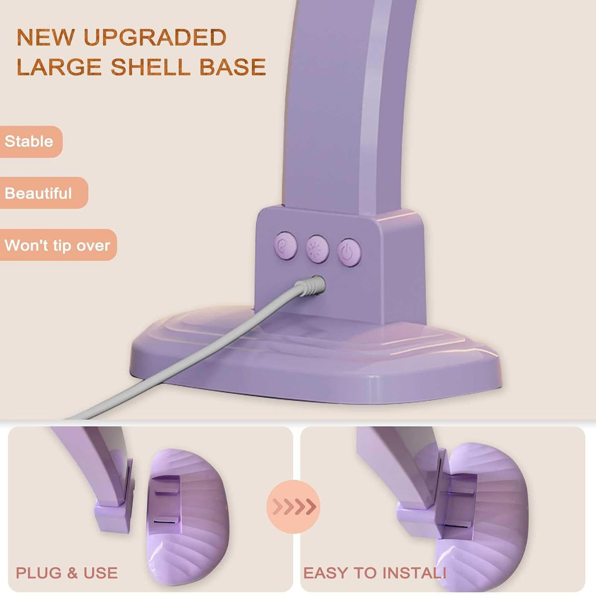 Half Moon Light for Nail Desk, 30 in 45W Half Moon Nail Lamp, Adjustable Brightness Color Temperature Moon Lamp Nail Tech, Arch Nail Lamp, Manicure Lamp Table Light
