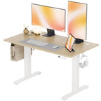 Claiks Electric Height Adjustable Standing Desk, 48x24 Inch, Deep Black