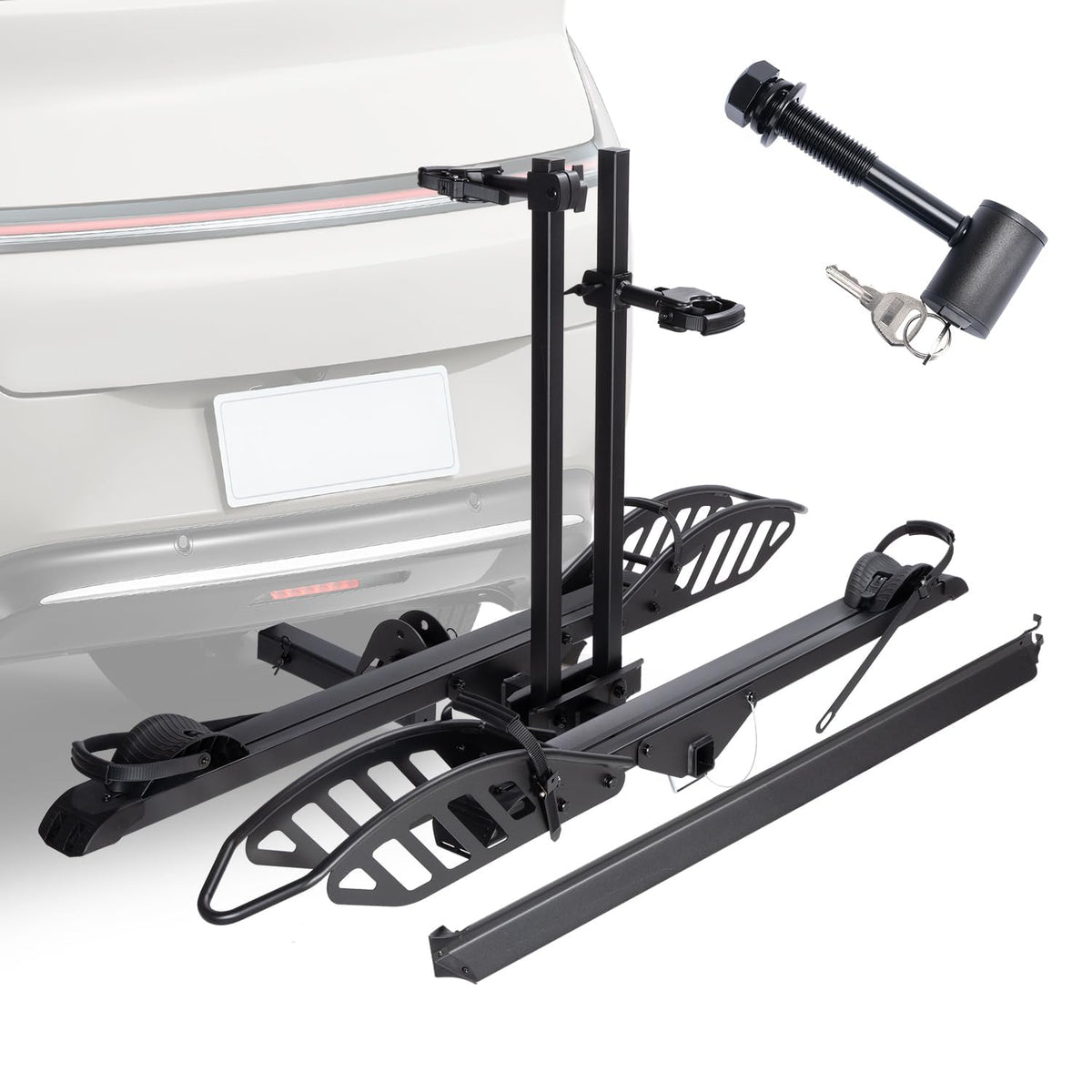 CRAVOT CyberRack E2 Hitch 2 E-Bike Rack with Ramp,200 lbs Capacity