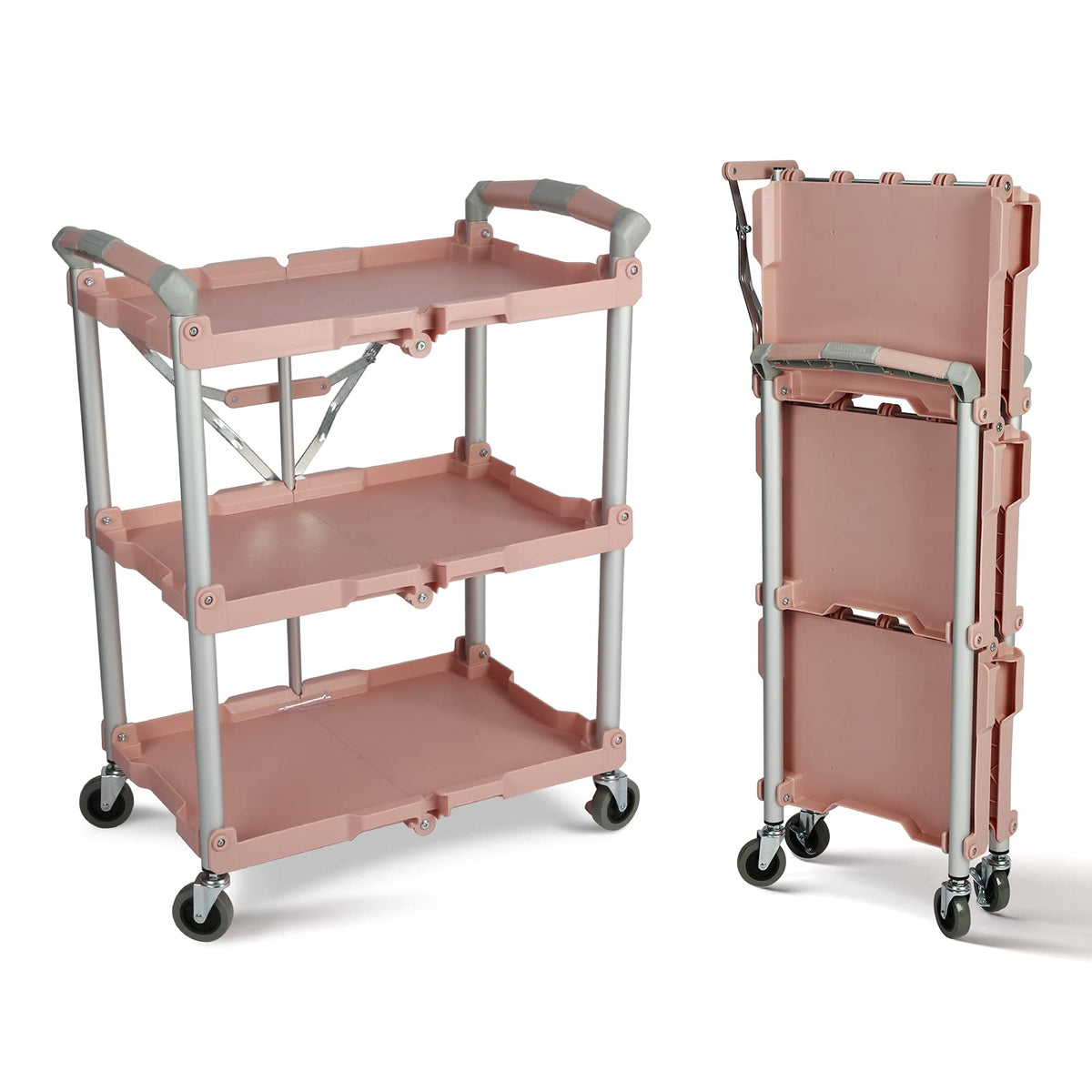 Olympia Tools 85-188 Pack-N-Roll Folding Collapsible Service Cart, 150LB Capacity, Black
