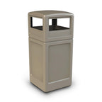 Commercial Zone-73290199 PolyTec 42 Gallon Square Waste Container with Dome Lid Color: Black