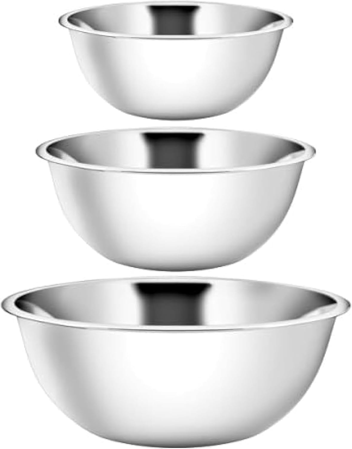 YBM HOME Pack of 1 Stainless Steel Mixing Bowl - Premium Polished Mirror Nesting Metal Bowl for Cooking and Serving, Stackable for Convenient Storage 1195 (0.5 Quart)