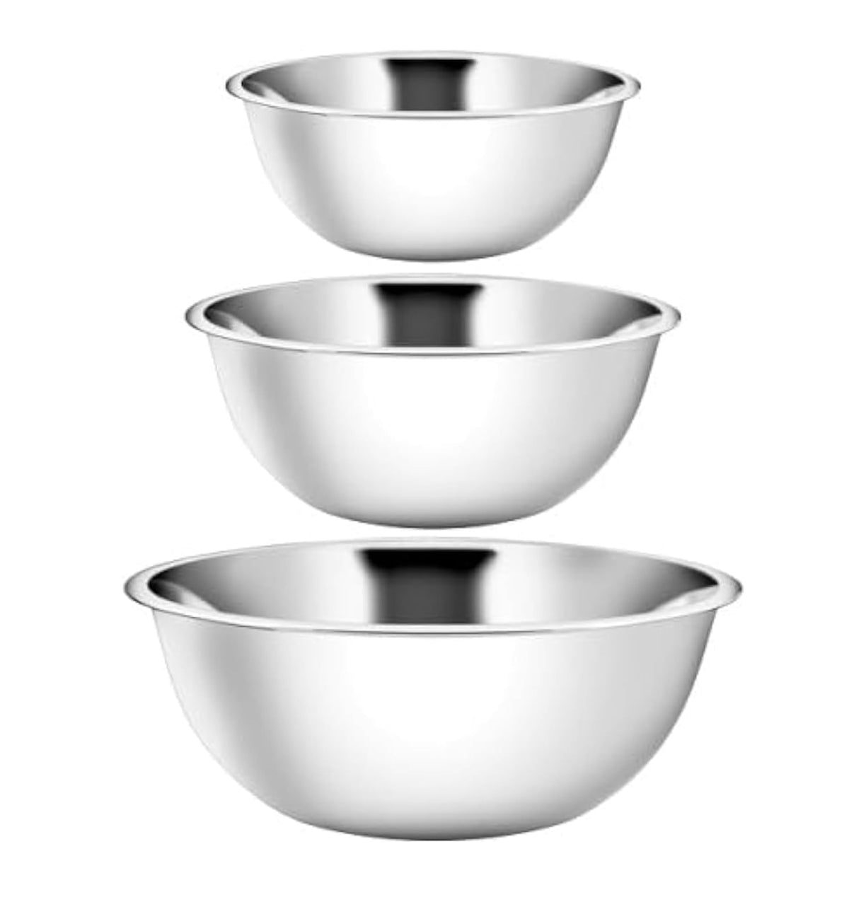 YBM HOME Pack of 1 Stainless Steel Mixing Bowl - Premium Polished Mirror Nesting Metal Bowl for Cooking and Serving, Stackable for Convenient Storage 1195 (0.5 Quart)