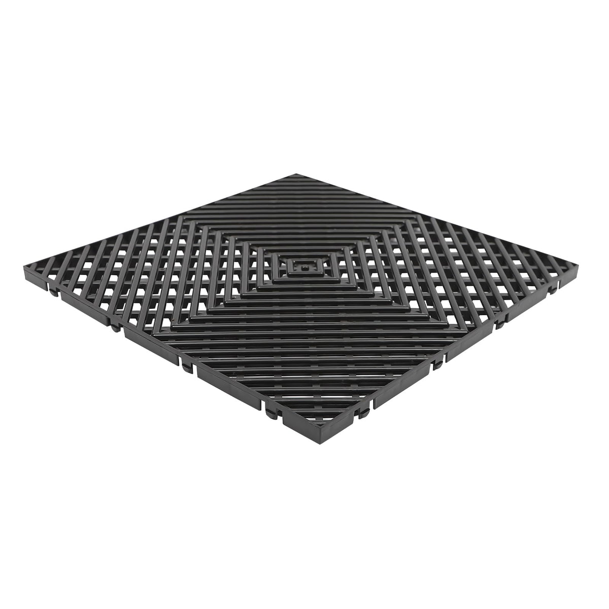 Tiles Interlocking, Drainage Tiles 12x12x0.5 Inches, Non-Slip Deck Tiles Outdoor Floor Tiles, Outdoor Interlocking Tiles for Pool Shower Bathroom Deck, 50 PCS Black (50 PCS Black)