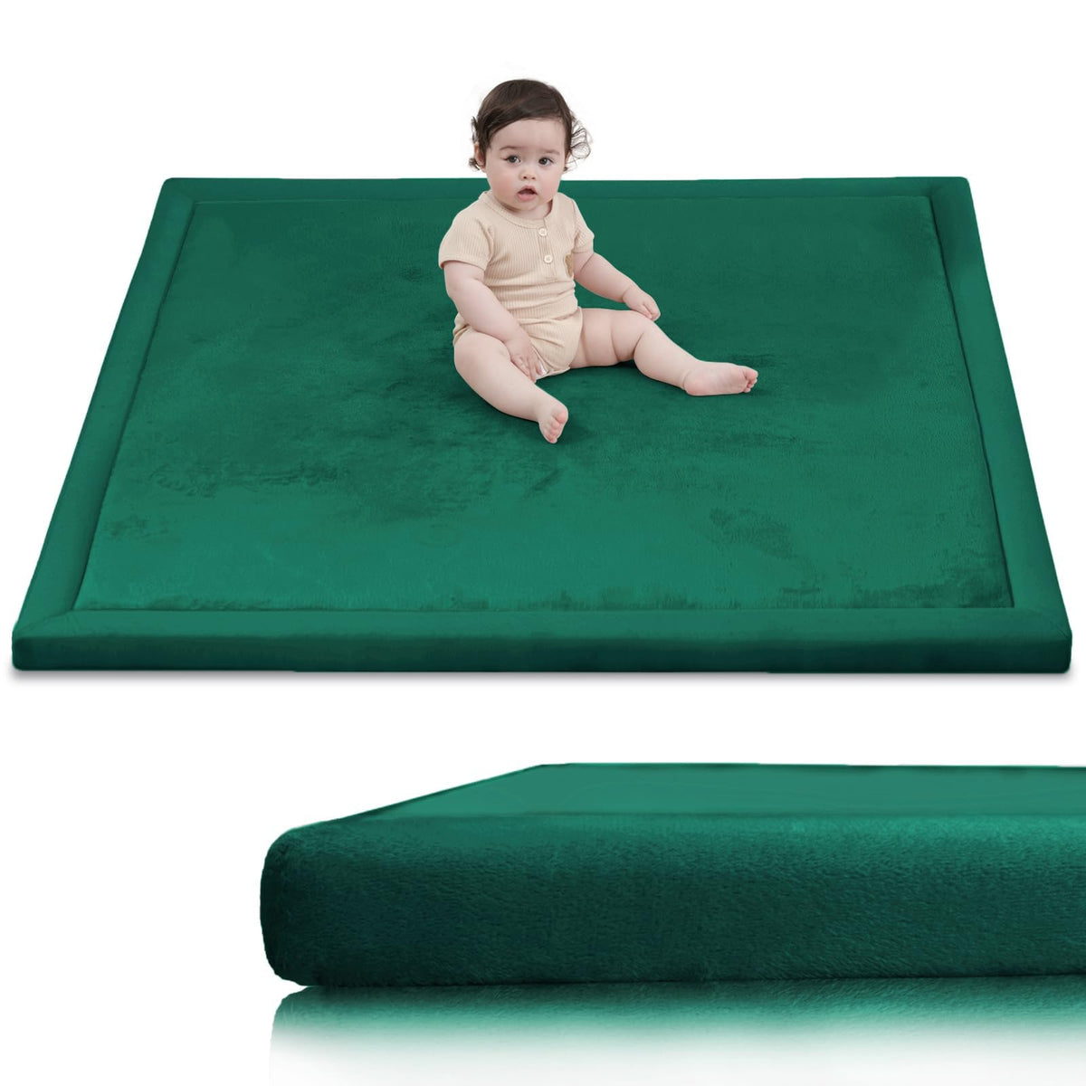 Huloo Sleep Large 1.3" Thick Baby Play Mat for Floor, 79"×59"(Dark Gray)