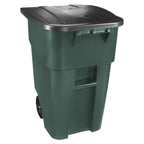 Rubbermaid Commercial Products Brute Rollout Trash Can, Gray, 65-Gallon