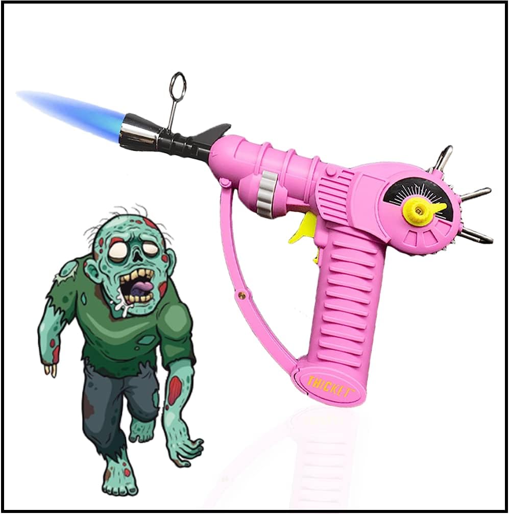 THiCket Raygun Torch Lighter, with Adjustable Flame and Safety Lock (Pink)