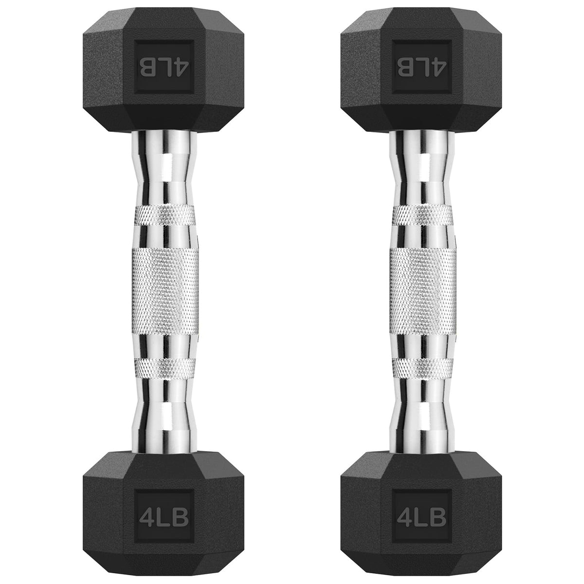 HANDBODE Hex Dumbbell Set of 2, Rubber Encased Fixed Dumbbells, 2.5-65 lb