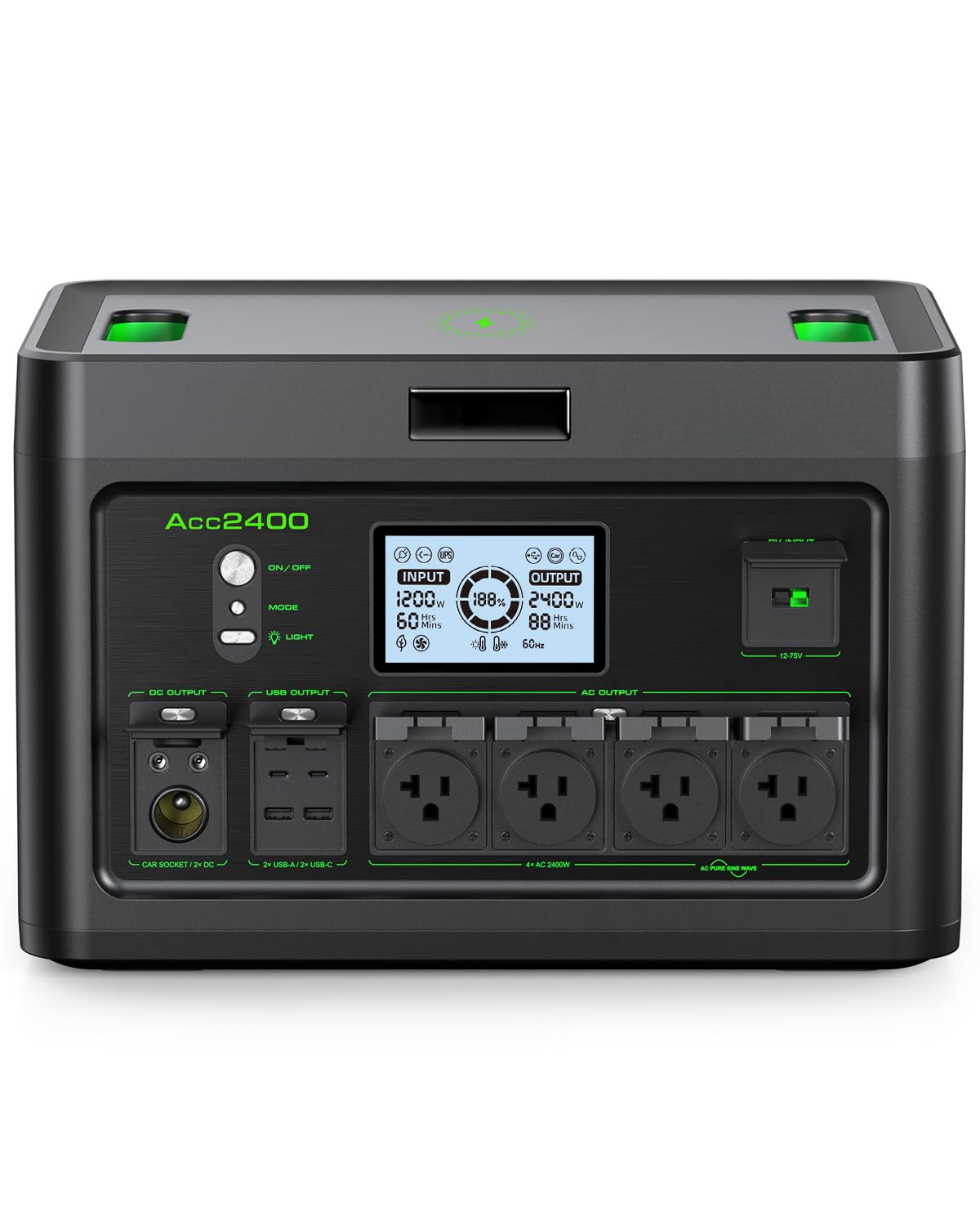 Portable Power Station 500W, 519.48Wh/140400mAh Solar Generator Backup