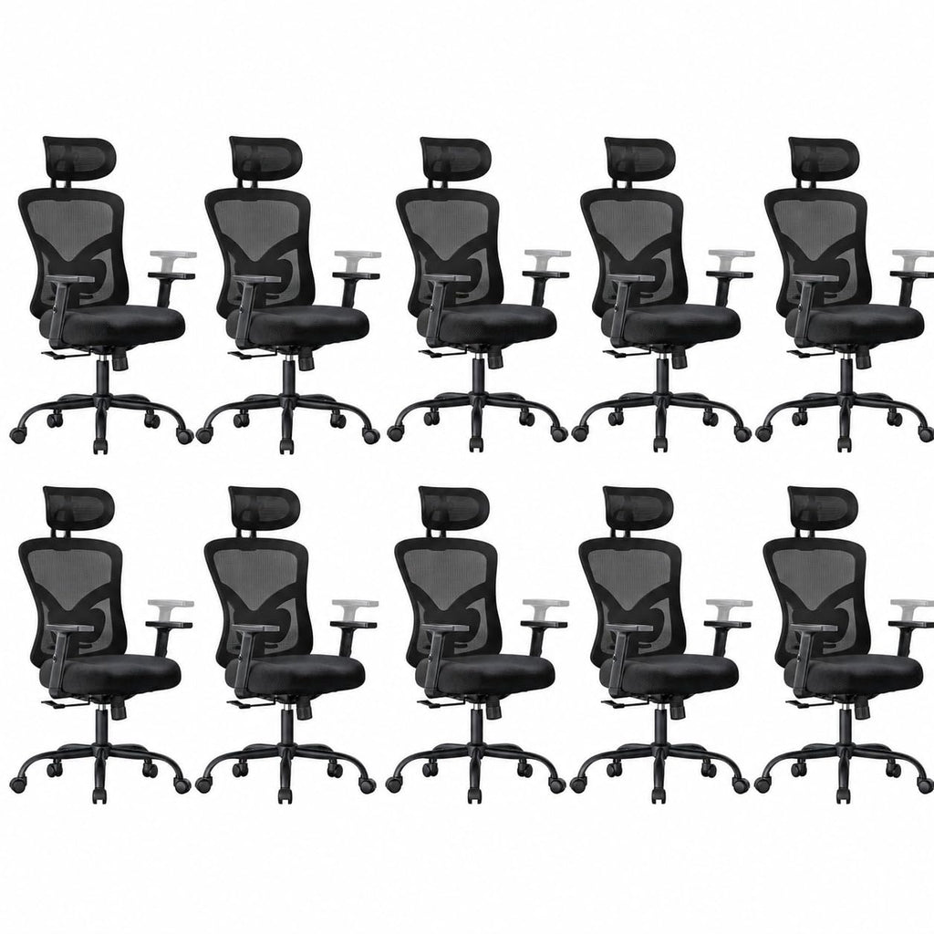 Marsail Ergonomic Office Chair with Lumbar Support and 2D Headrest