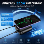 2 Pack 20000mAh Heated clothing Dedicated Battery pack,DC 7V/3A USB 5V/3A