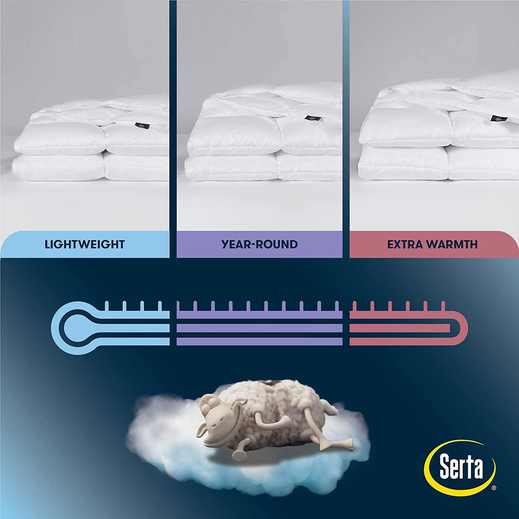 Serta Down Illusion All Season Down Alternative Comforter, Full/Queen