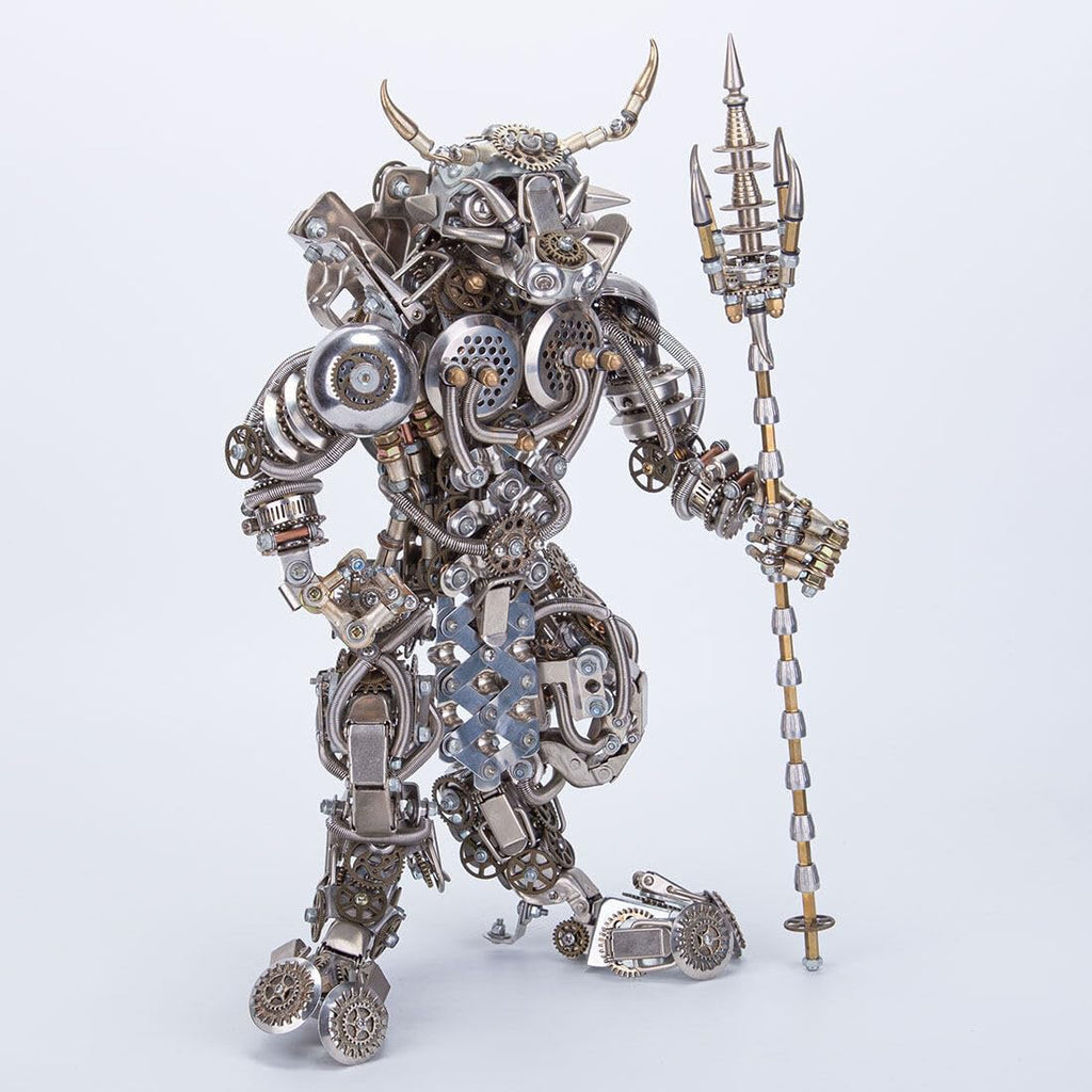 3D Metal Puzzle Bull-Headed Man Model Kit, 2500PCS DIY Assemble Steampunk Mechanical Demon Minotaur Model, Creative Handcrafted Metal Art Craft Desktop Display & Decoration for Adults
