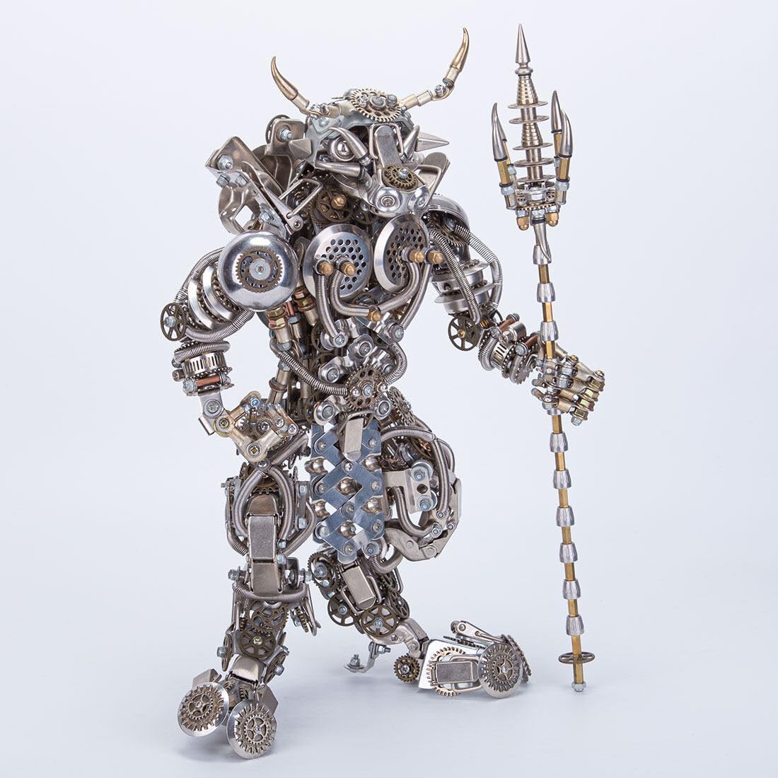 3D Metal Puzzle Bull-Headed Man Model Kit, 2500PCS DIY Assemble Steampunk Mechanical Demon Minotaur Model, Creative Handcrafted Metal Art Craft Desktop Display & Decoration for Adults