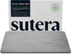 Stone Bath Mat for Bathroom, Dries in Seconds - Diatomaceous Earth, Gray