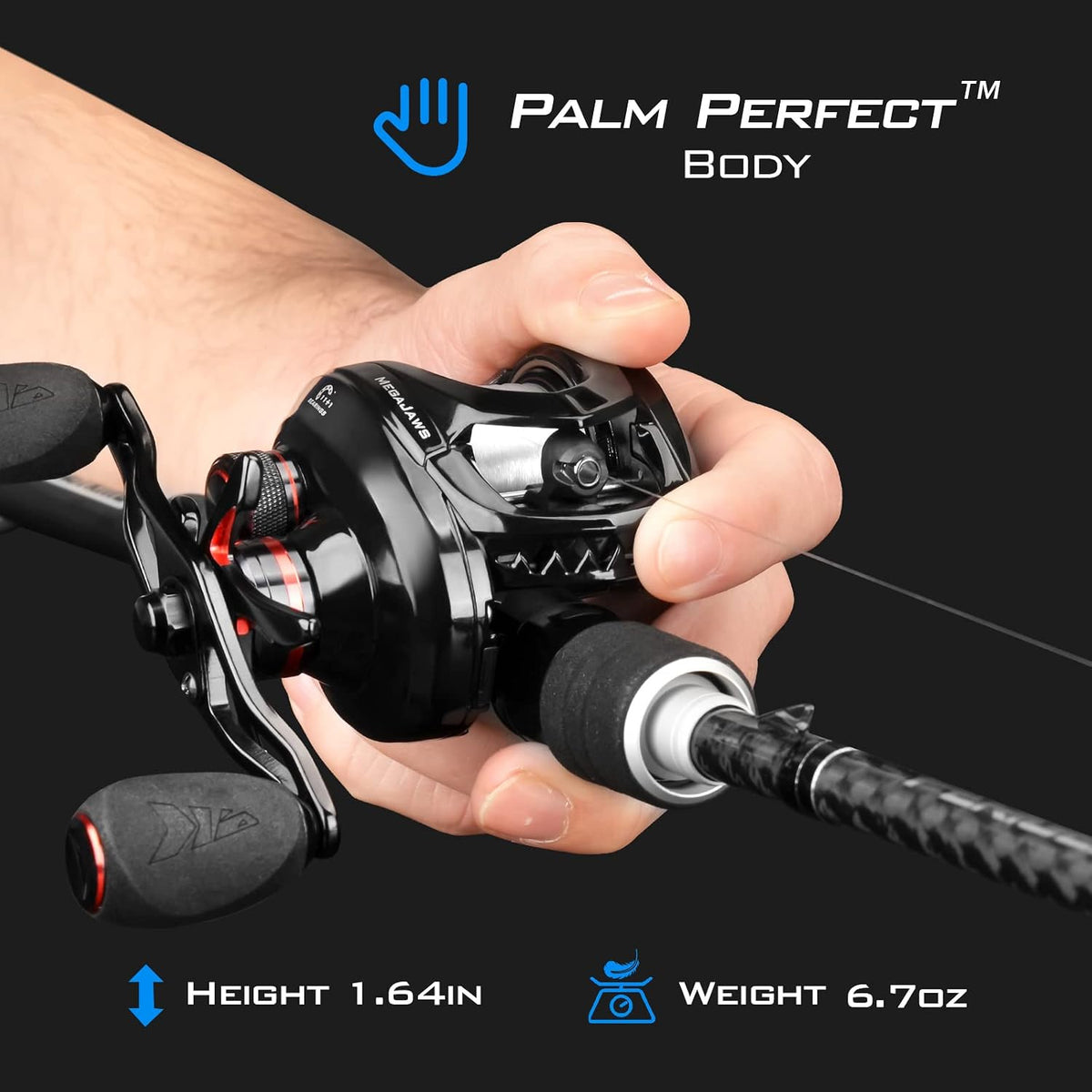 KastKing MegaJaws & Elite Baitcasting Fishing Reels,Lightweight,High Speed