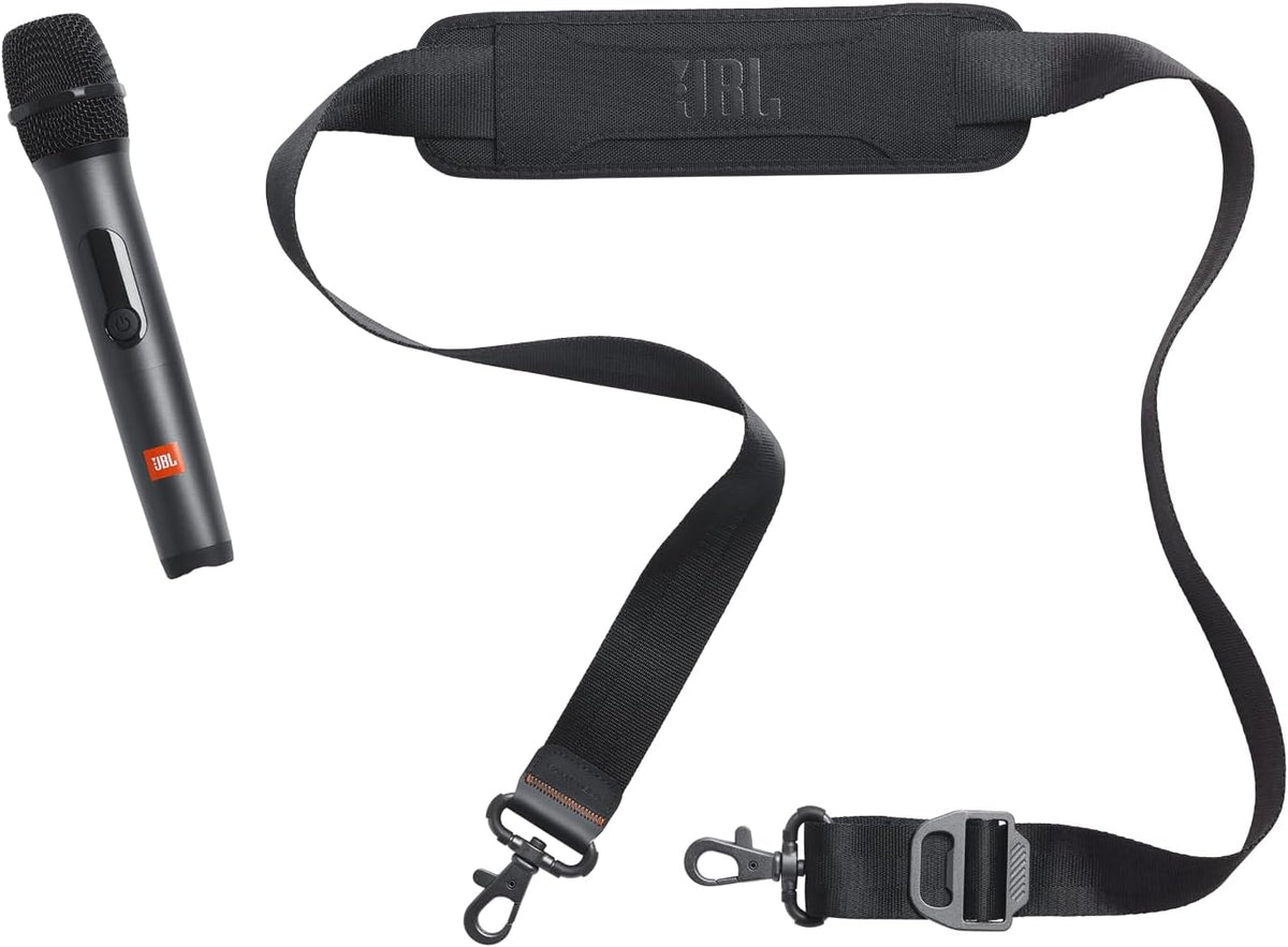 JBL PartyBox On-The-Go Essential - Portable party speaker with built-in lights and wireless mic - Black (Renewed)