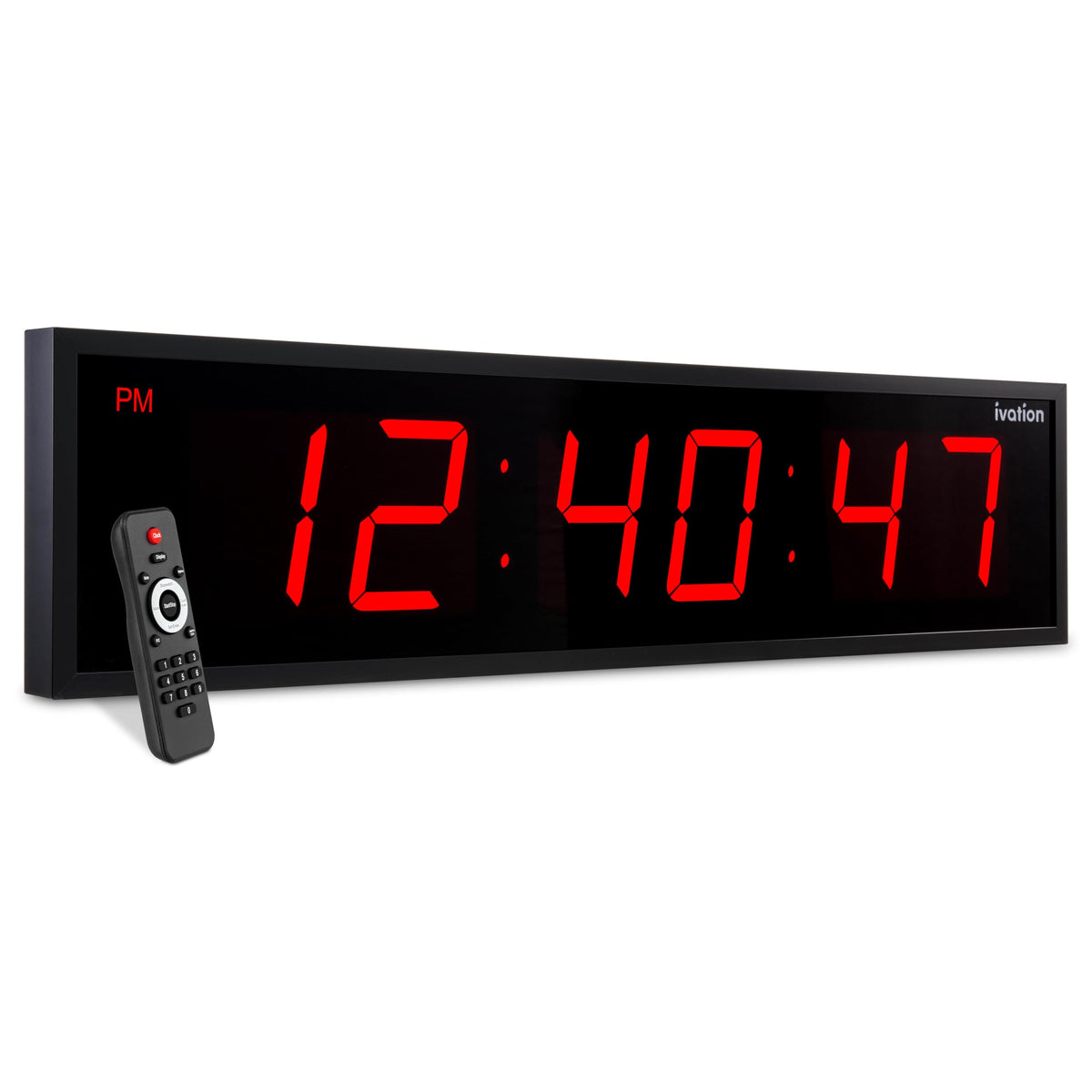 Ivation Oversized Digital Wall Clock with Large LED Display & Timer, 36"
