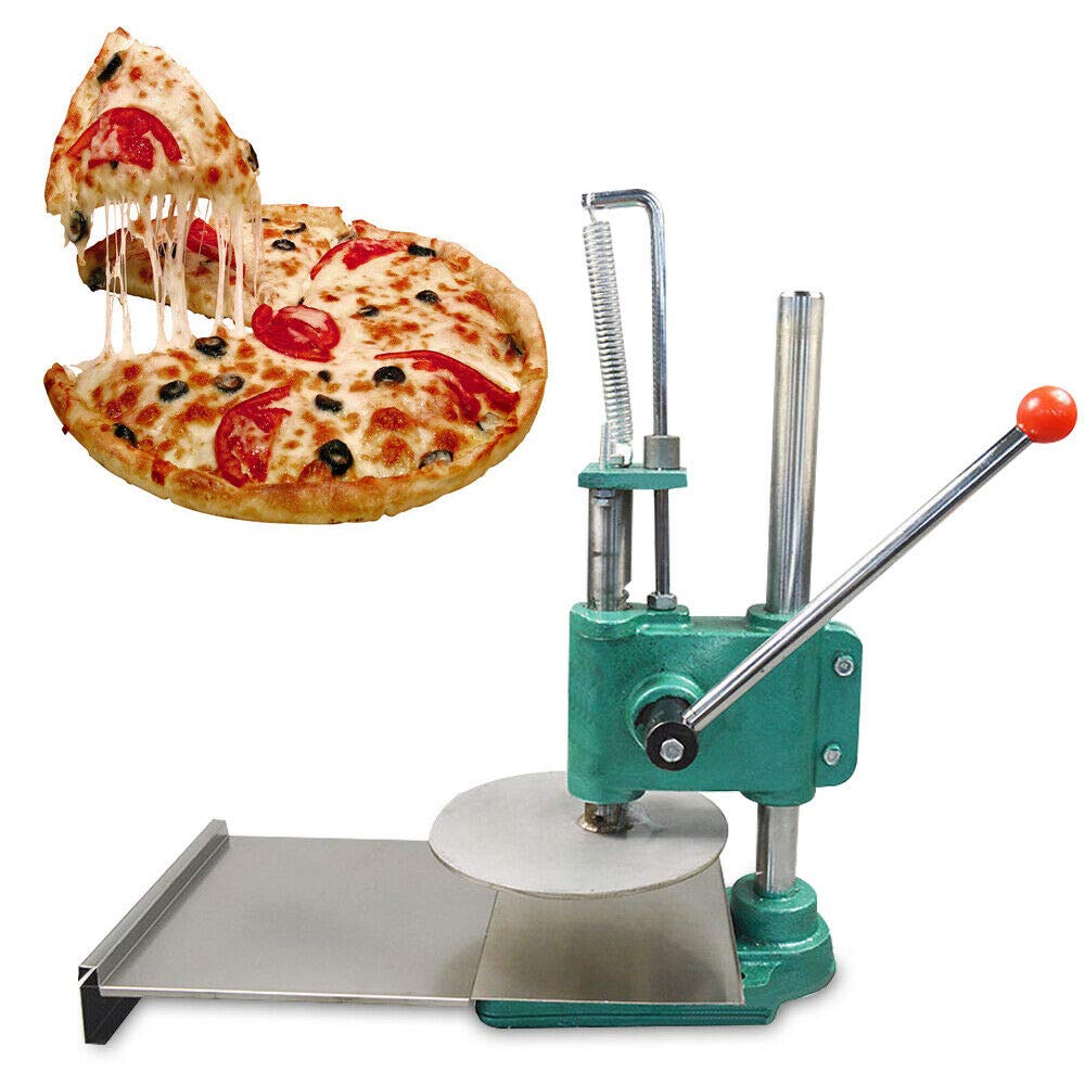 Manual Pizza Dough Press Machine Household Pizza Pastry Stainless Steel Pizza Presser Pasta Makers Commercial Chapati Sheet Pizza Crust Press Plate Pizza Forming Machine (9.5 in)