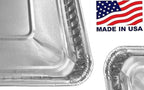 PACTOGO 11" x 7" x .75" Oblong Disposable Aluminum Foil Danish Cake Pans - Shallow Baking Sheets Ideal for Sweets, Cakes, Cookies (Pack of 100)
