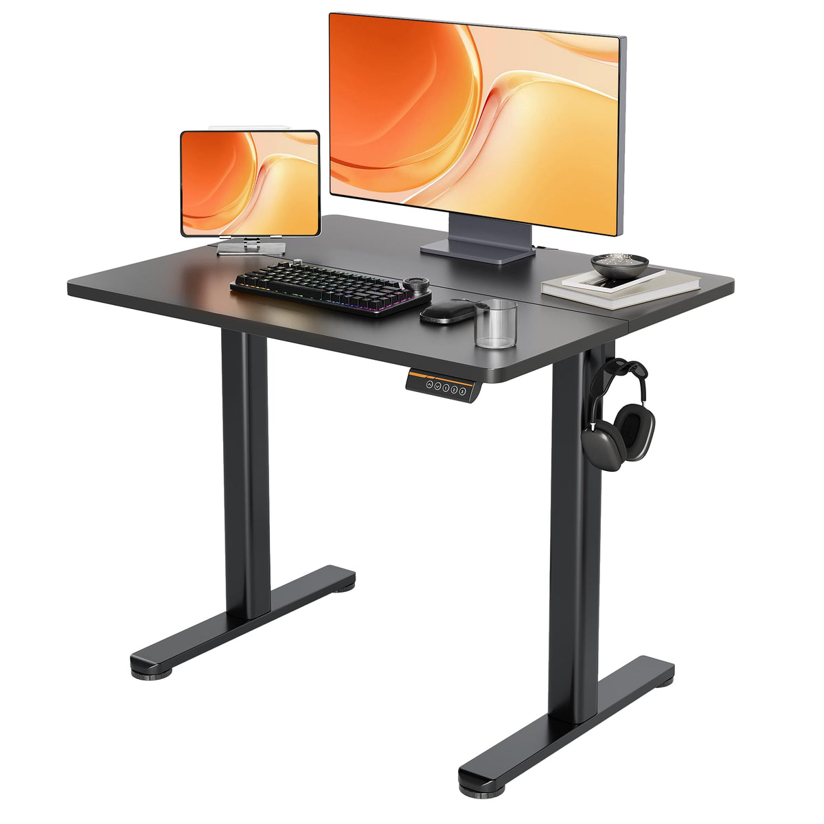 Claiks Electric Height Adjustable Standing Desk, 32x19 Inch, Nature
