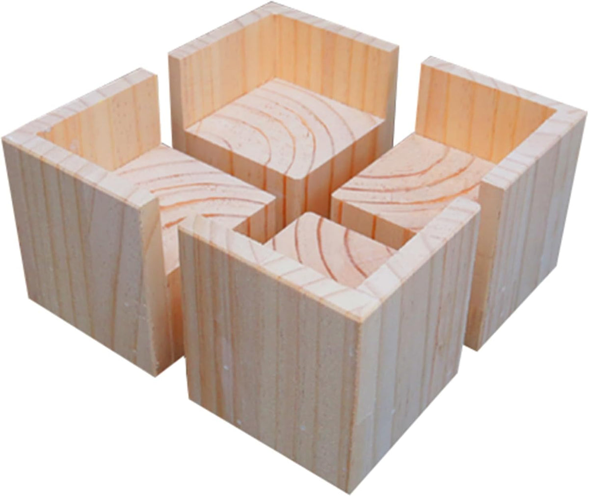 Furniture Risers， 4 Pcs Furniture Risers Wood Table Risers Heavy Duty Bed Raisers Adds 3-20cm Height L Shape Sofa Legs, for Bed Furniture Desk(8cm Increase Height 8cm)