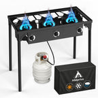 2 Burner Propane Gas Stove with Dustproof Cover