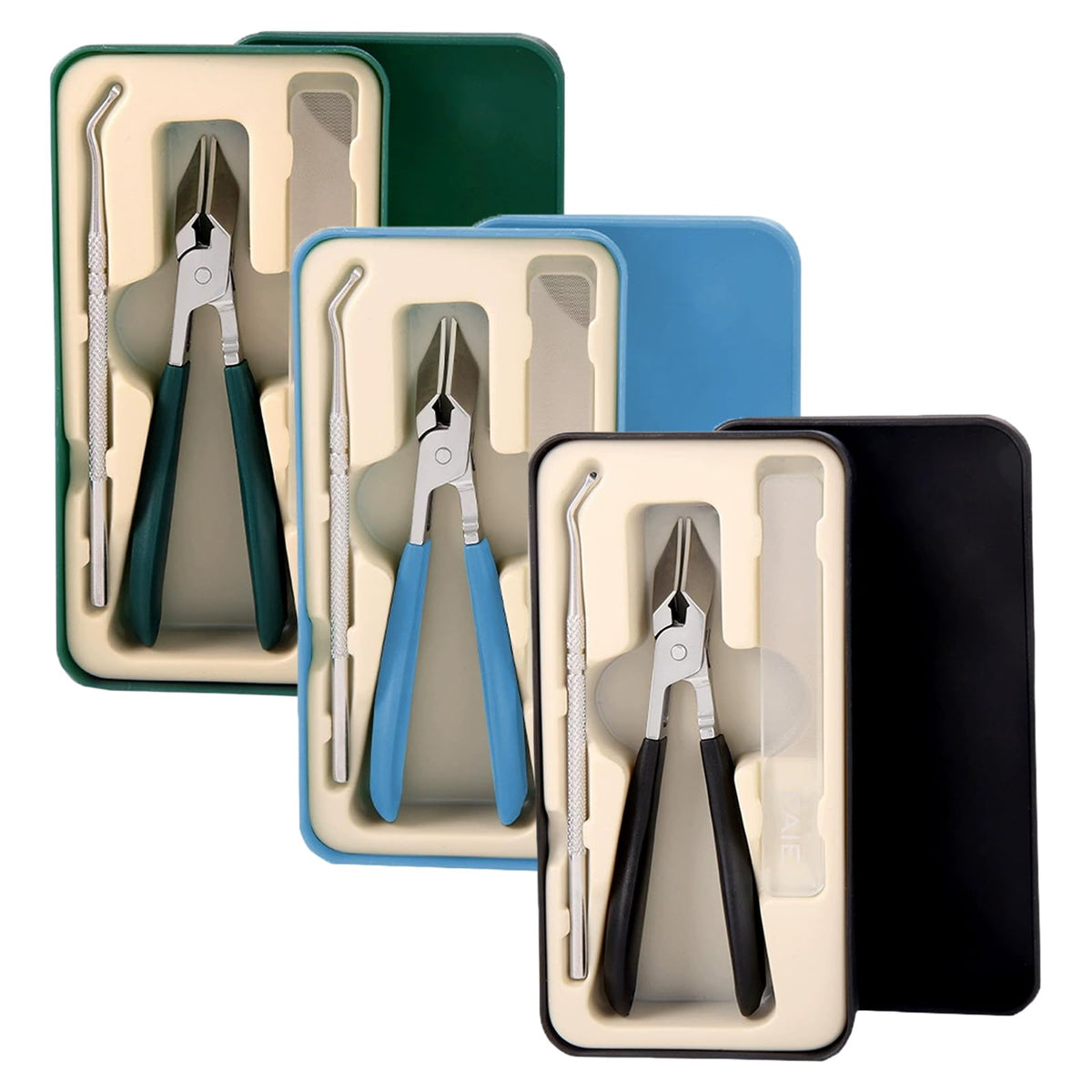 Nail Clippers Set - 3-Piece Professional Angled Toenail & Fingernail Clippers, Wide Jaw Anti-Splash Design for Easy, Precise Cutting