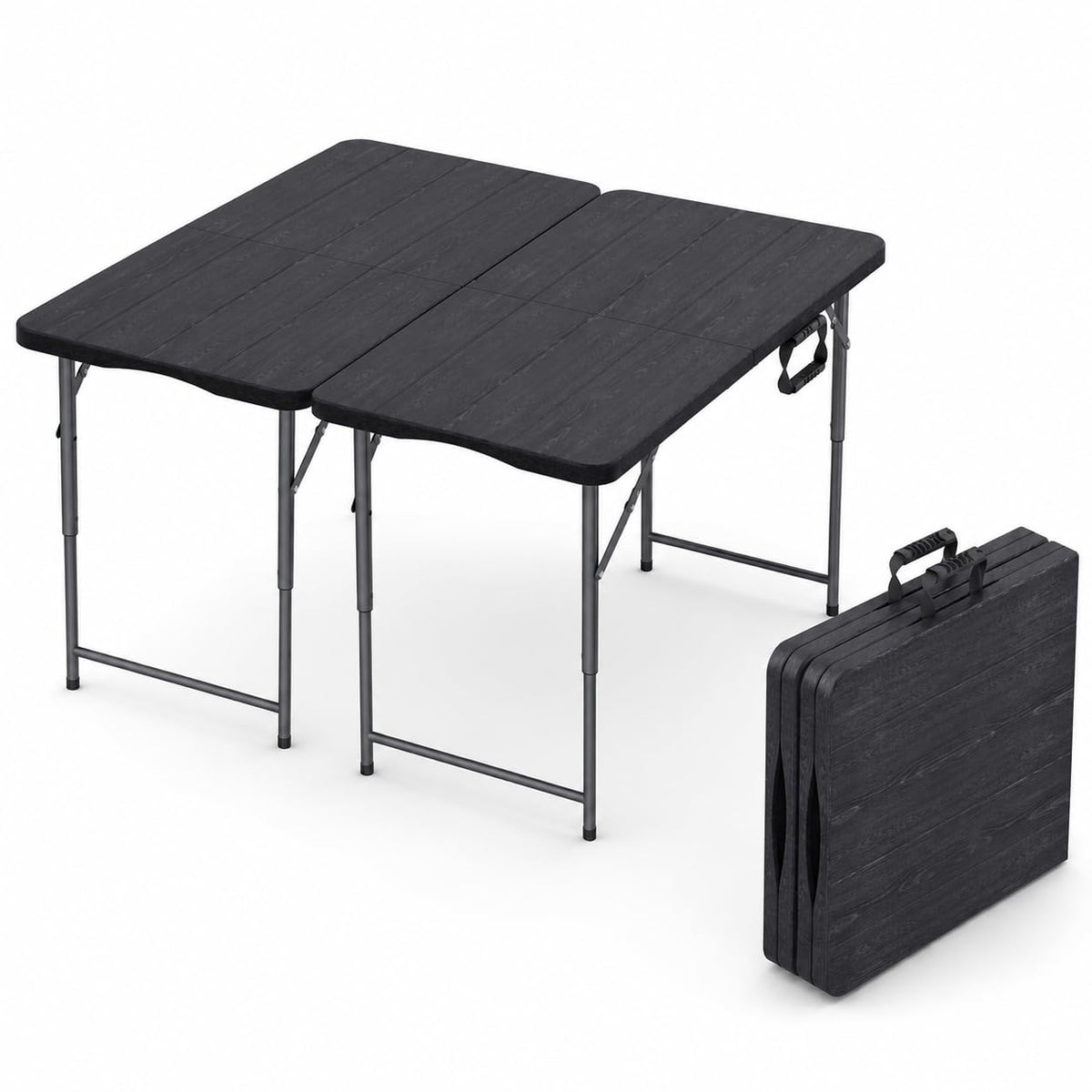 Our Modern Space 8 Feet Foldable Table with Built in Handle & Steel Legs | 8 FT Heavy Duty Portable | Perfect for Party, Dining, Wedding, Events, Picnic Indoor, Outdoor, Camping, Temporary - 8 Foot
