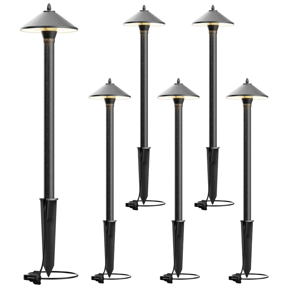 VENUS MANUFACTURING 24PK Low Voltage LED Pathway Lights 1.2W Outdoor Landscape Lighting 40 Lumen Landscape Path Lights 2700K for Lawn Patio Yard Walkway Driveway Pathway Garden