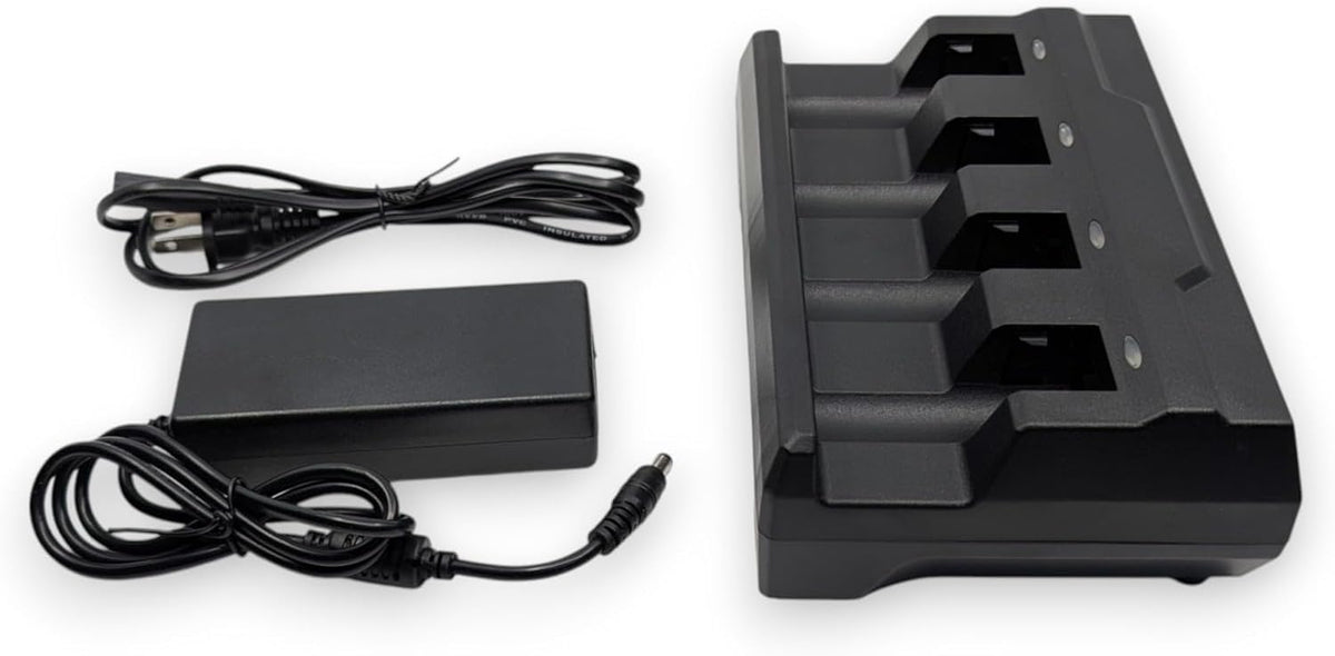 4-Port Charging Cradle for Zebra DS3678, LI3678 Wireless Barcode Scanner Batteries, Includes Power Supply | Alternative to SAC3600-4001CR