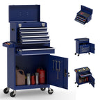 8 Drawer Rolling Tool Chest, High Capacity Tool Box with Lockable Wheels and Drawers, 2 in 1 Portable Toolbox Organizer Storage Cabinet For Garage, Warehouse, Repair Shop