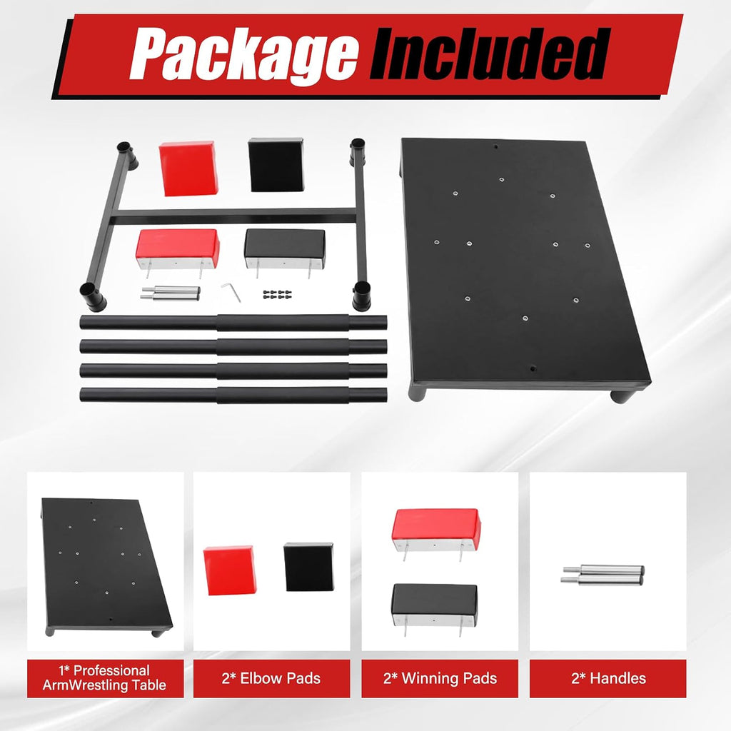 Arm Wrestling Table, Professional Arm Wrestling Battle Table, Armwrestling Training Equipment with Wrist Strap Strength Training Equipment for Gyms Sports Arenas Homes Club Office