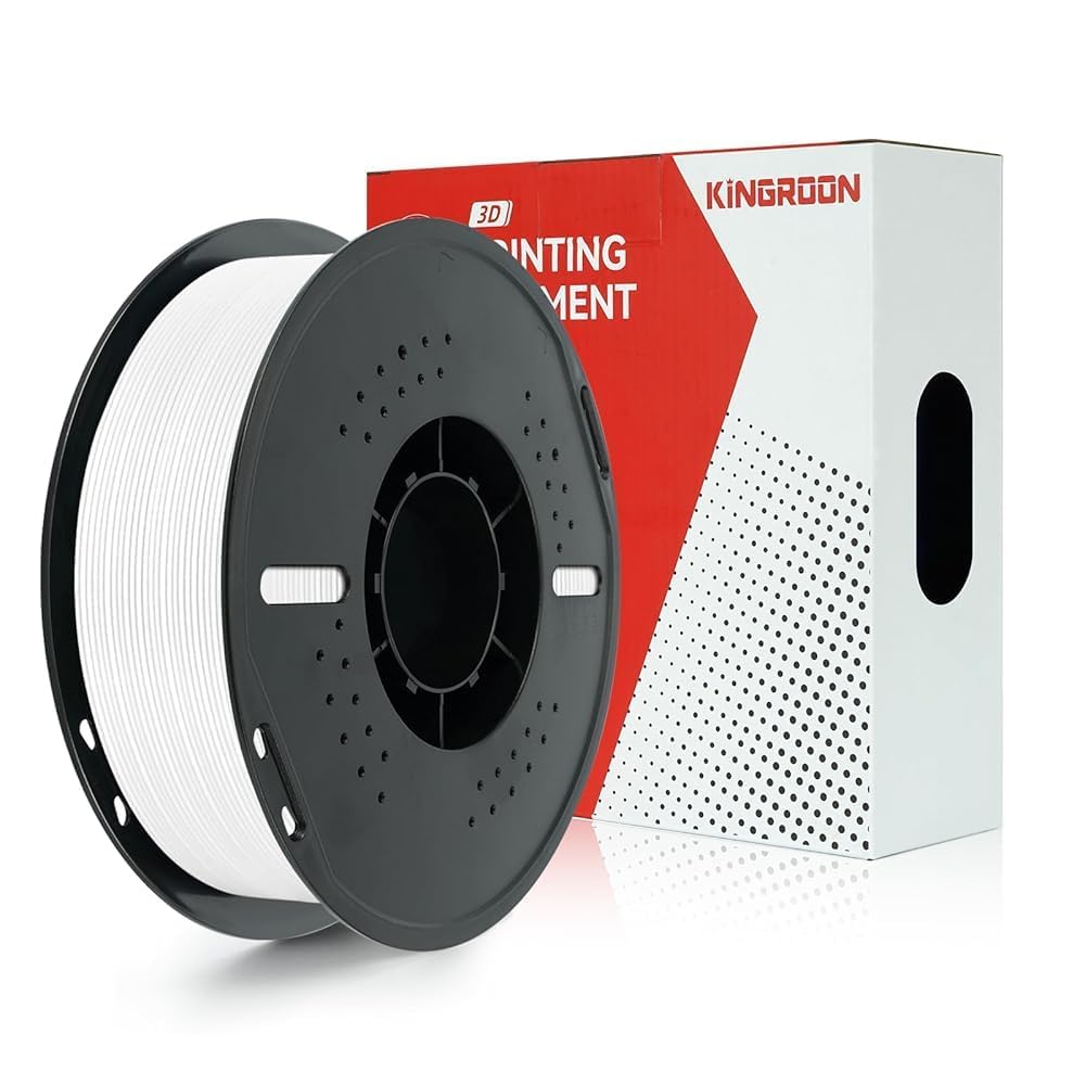 Kingroon PETG 3D Printer Filament, 10 Rolls, Dimensional Accuracy +/- 0.03 mm, 1kg Spool(2.2lbs), 1.75 mm，10KG Ten Colors Black White Grey Red Blue Green Yellow Orange Transparent Silver