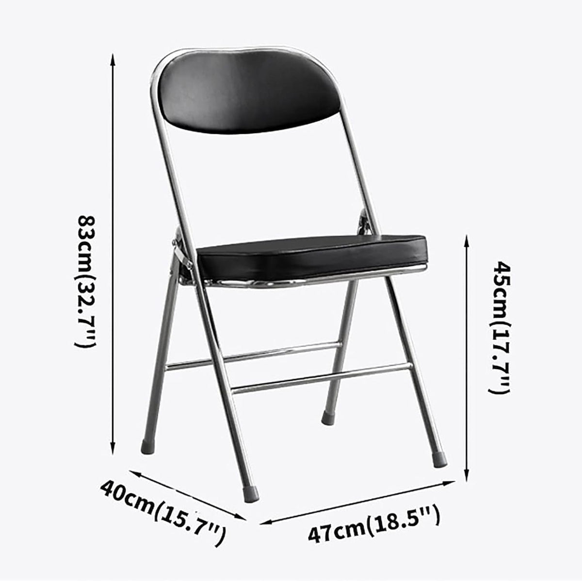 Folding Metal Frame Chairs for Indoor/Outdoor Use Portable Stackable and Durable Gray Color Ideal for Home(Grey)