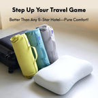 Cushion Lab Travel Deep Sleep Pillow – Compact Memory Foam Neck Pillow for Sleeping, Portable Pillow for Hotels, Camping, Side & Back Sleepers, On-the-Go – Wellness Green