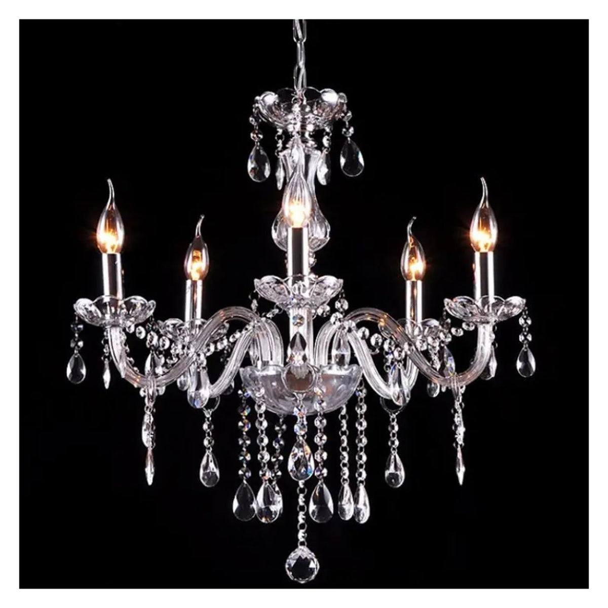 Modern Elegant Transparent Crystal Chaners Multi Arms European Style Optional Lustres De Cristal Chaner LED Without Shade Wall Lamp E14 Lustre,for Home Decor (1 Arm)
